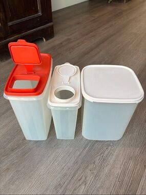 Tupperware Modular Mates Bundle, Store-n-Pour, Cereal, and Large Square with Lid